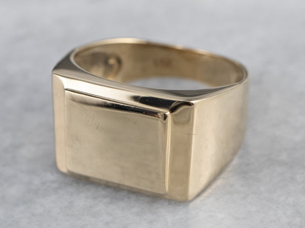 Vintage 14K Gold Signet Ring