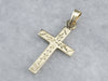 Etched Yellow Gold Cross