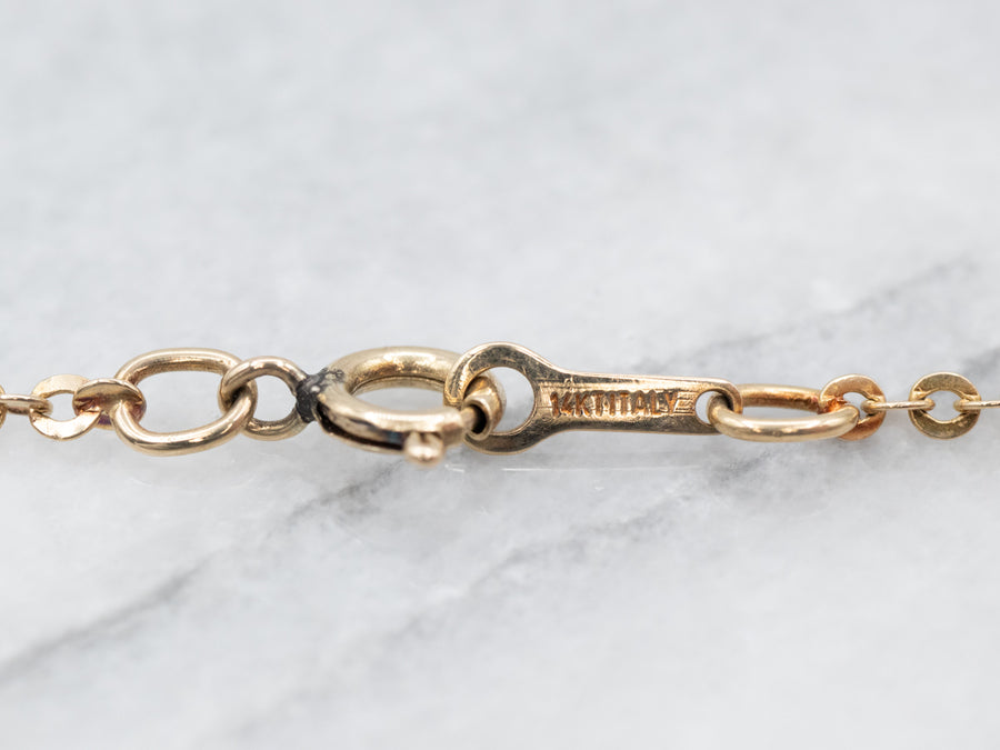Yellow Gold Cable Chain Anklet