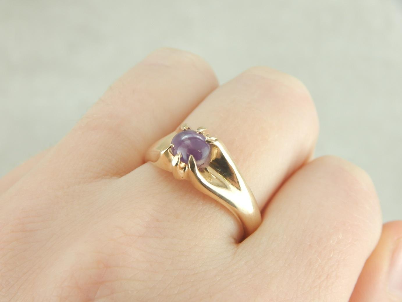 pink star sapphire ring