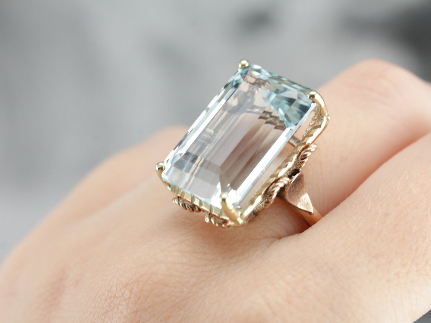 aquamarine cocktail ring