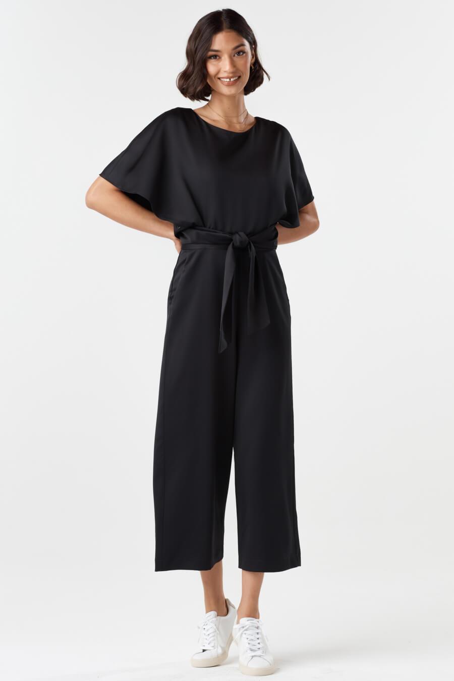 The Satin Cape Jumpsuit – VETTA