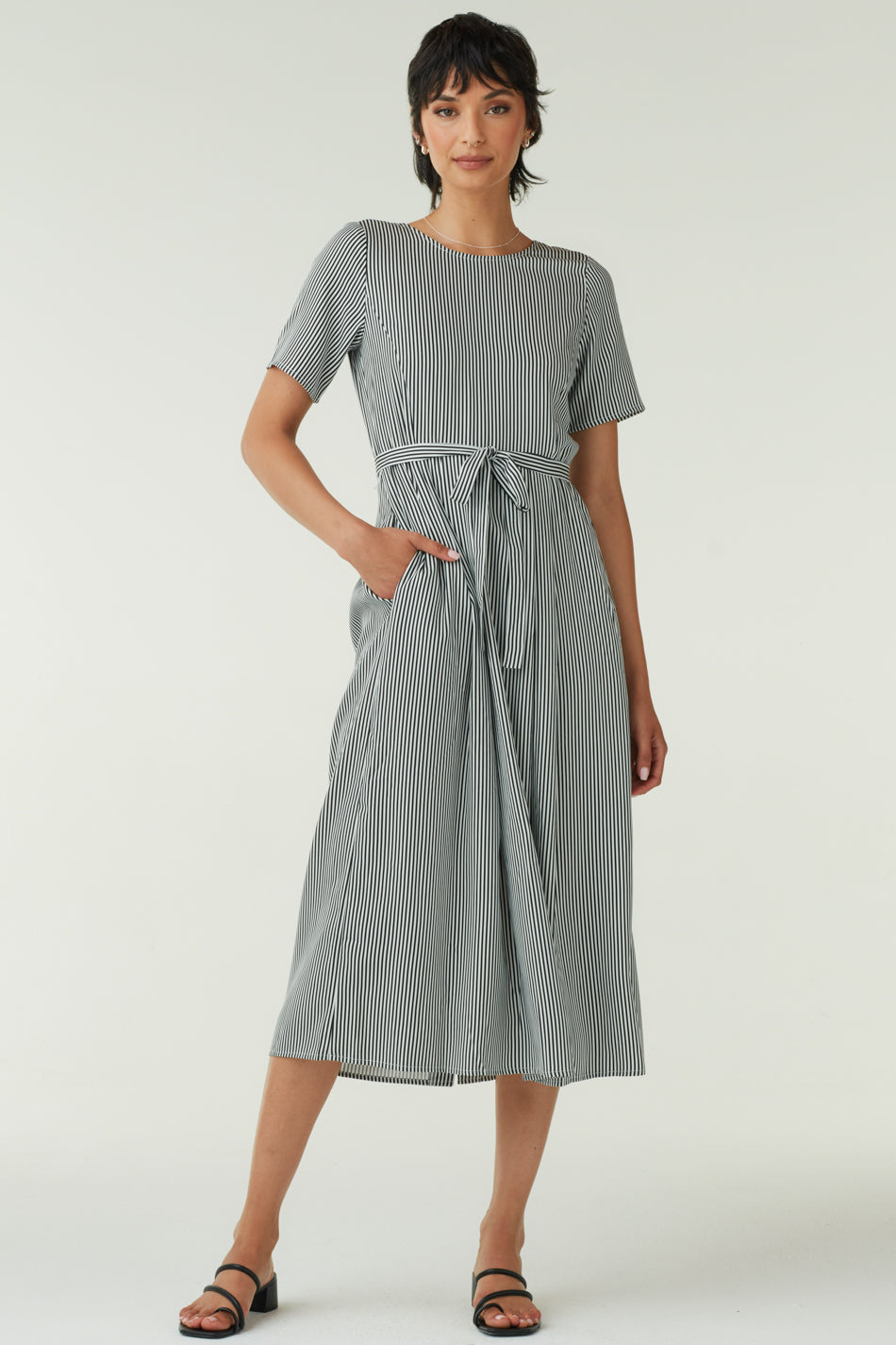 The Button Up Midi Dress