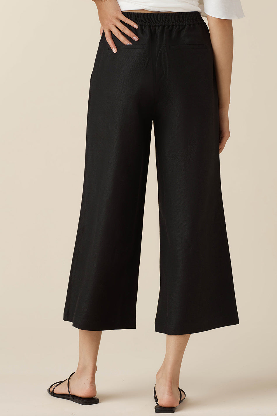 The Elastic Waist Wide Leg Pant