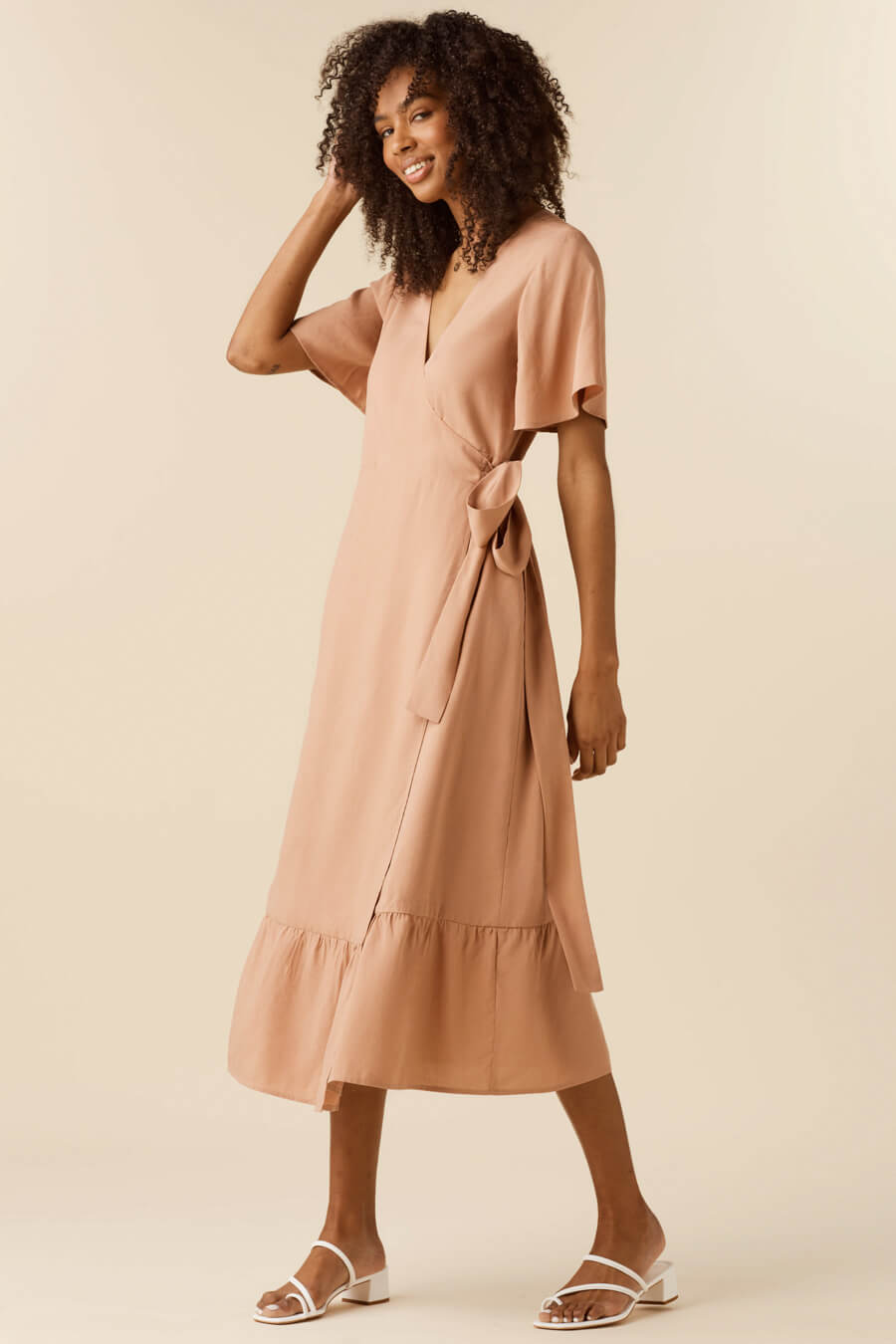 The Flutter Sleeve Wrap Dress