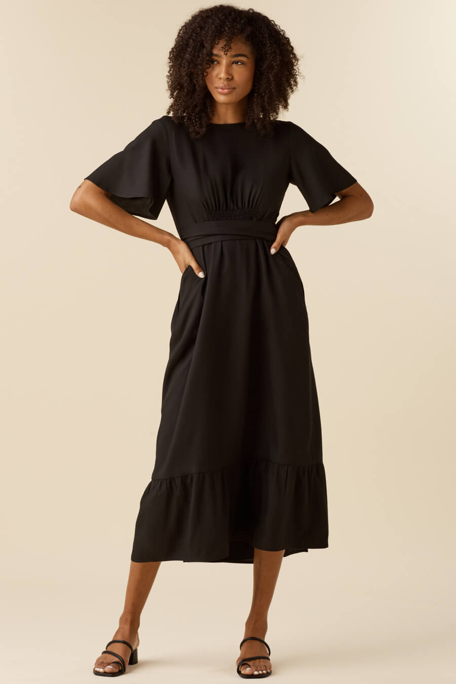 The Flutter Sleeve Wrap Dress