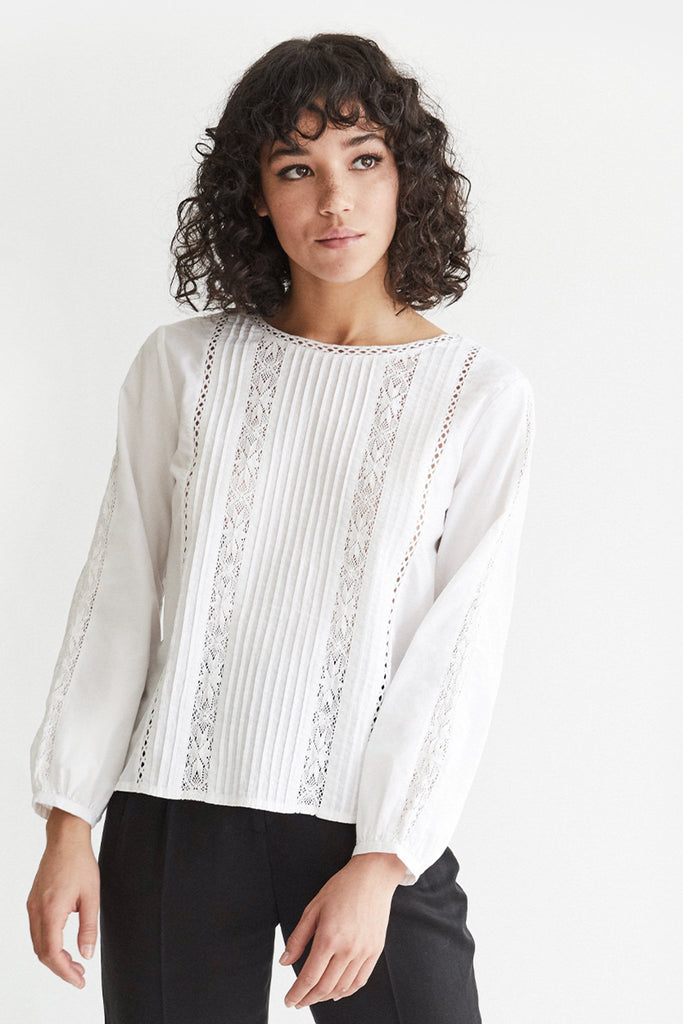 The Lace Button Up Blouse – VETTA