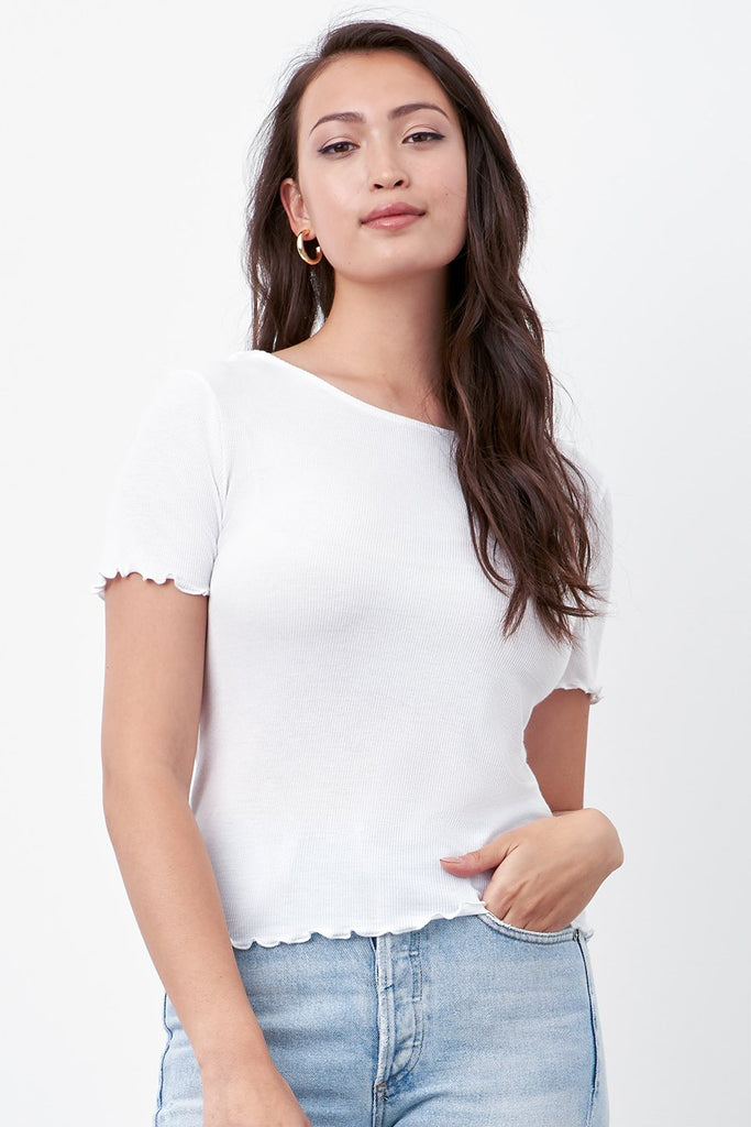 The Ribbed Square Neck Tee – VETTA