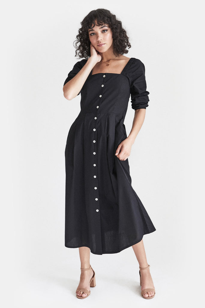 The Square Neck Midi Dress – VETTA