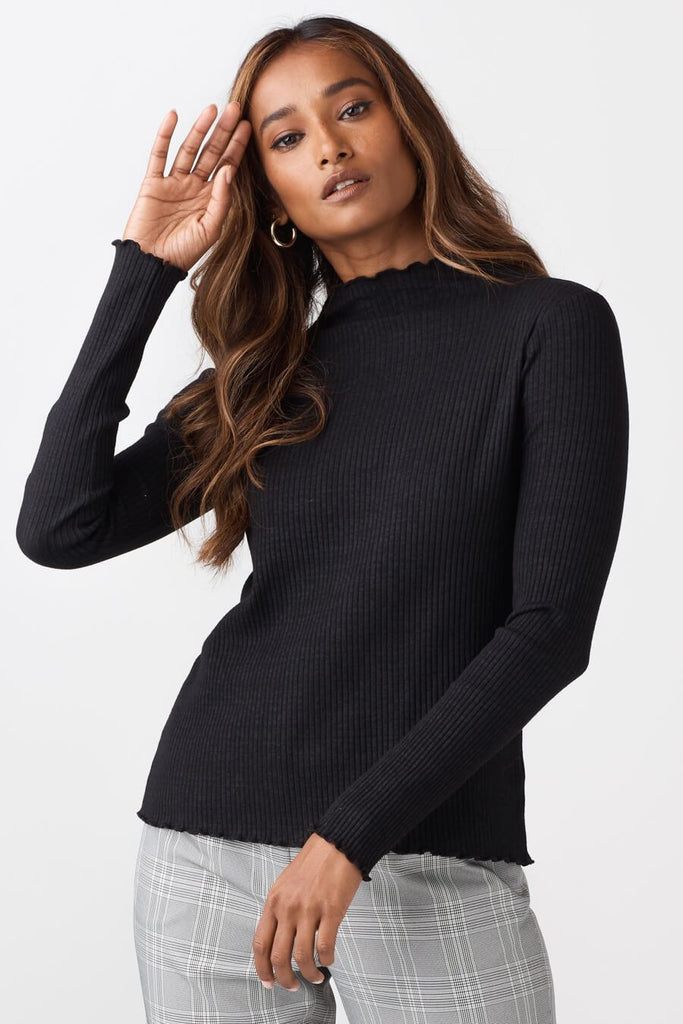 The Ribbed Mockneck Top – VETTA