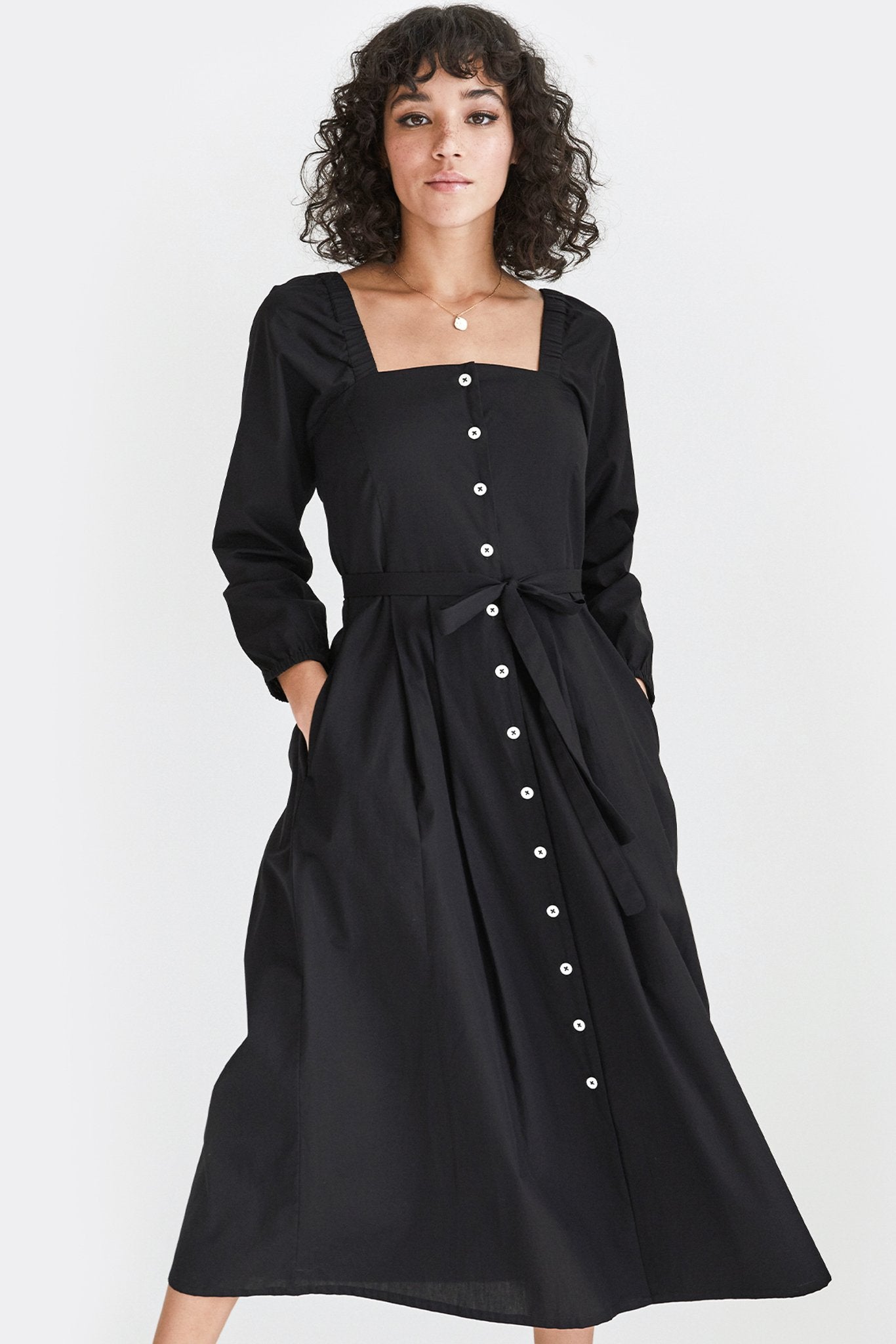 The Square Neck Midi Dress – VETTA