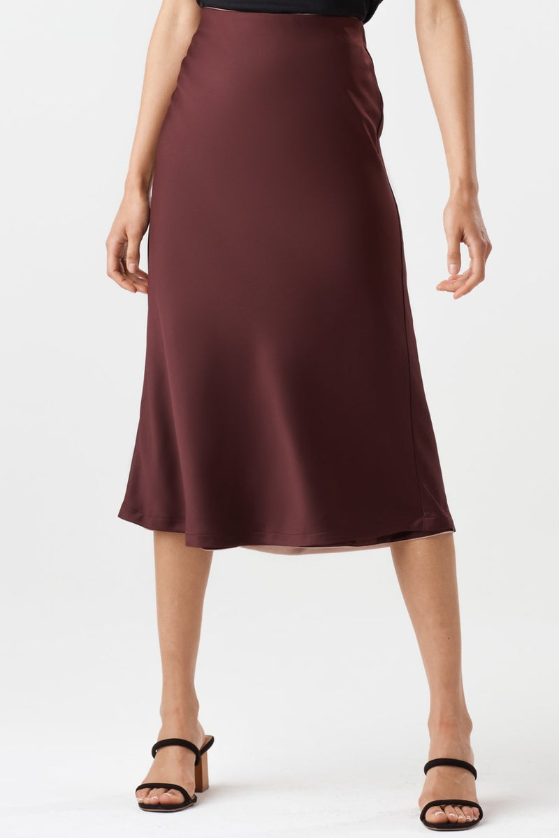 The Reversible Glossy Midi Skirt – VETTA