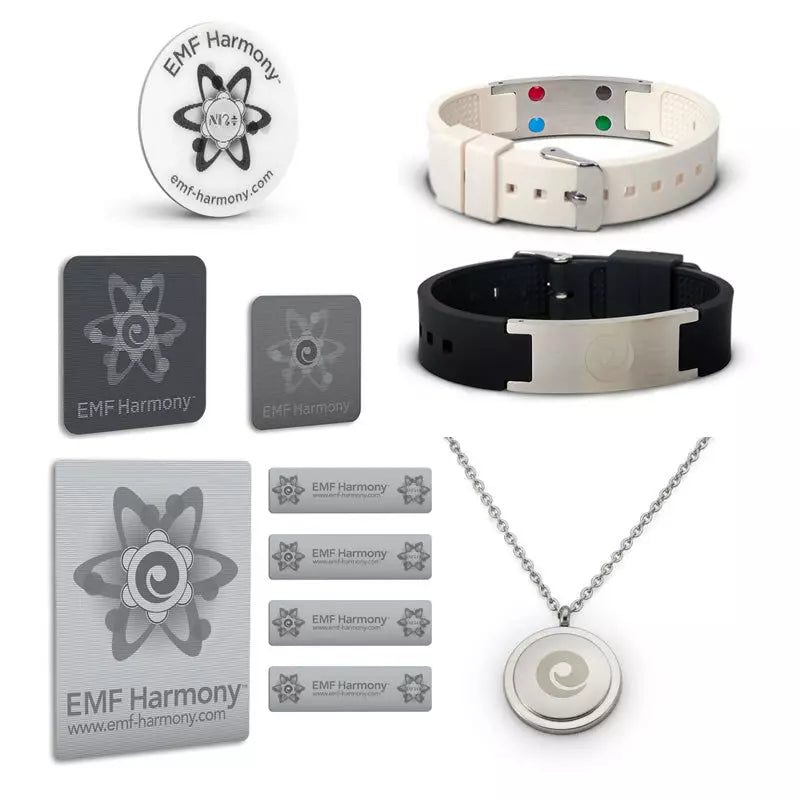 EMF Protection Bundle with Cell Phone Sticker & Jewelry Shielding – EMF  Harmony