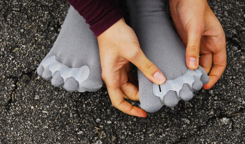 Wearing Correct Toes Toe Spacers with Toe Socks