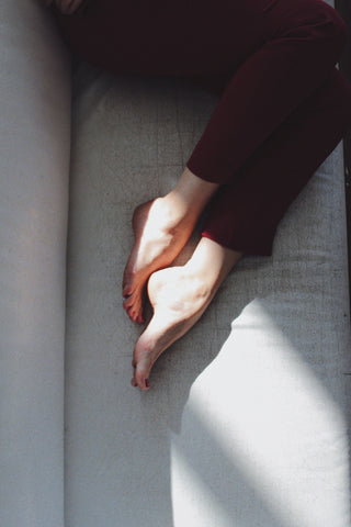 Dry, barefoot at home. Photo from Unsplash.com