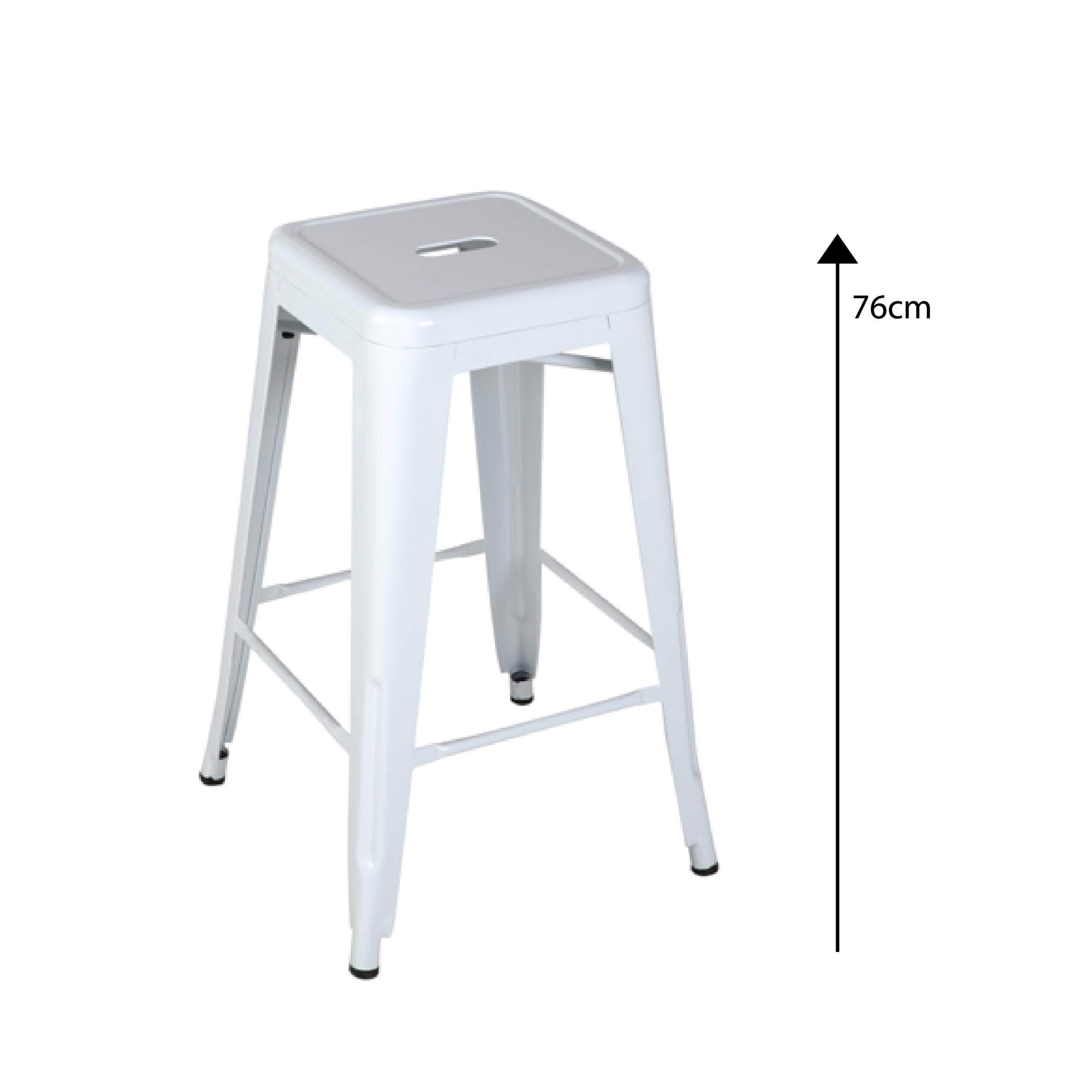 76cm White Replica Tolix Stool Buy Online AFTERPAY Available, Perth