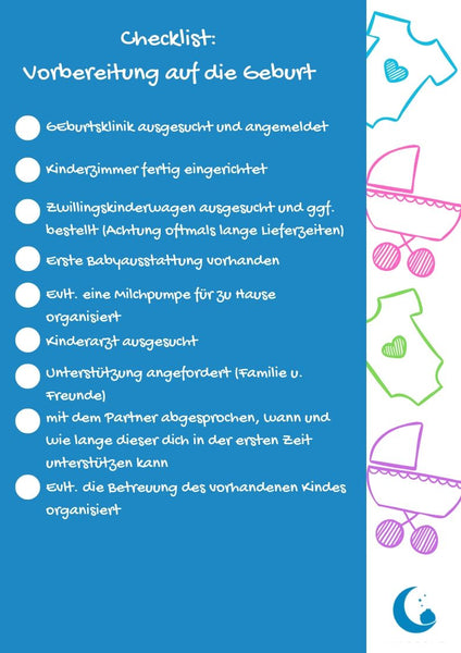 Checkliste Vorbereitung auf die Geburt