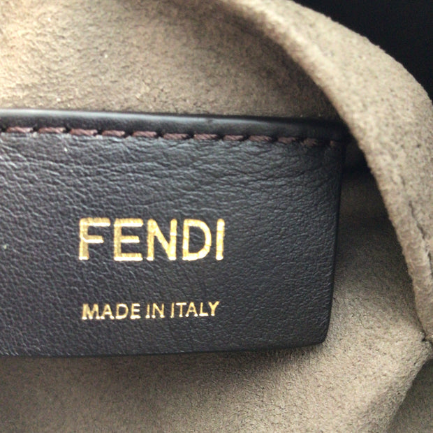 Fendi Beige Mon Tresor Grained Leather Small Bucket Bag ref.939267