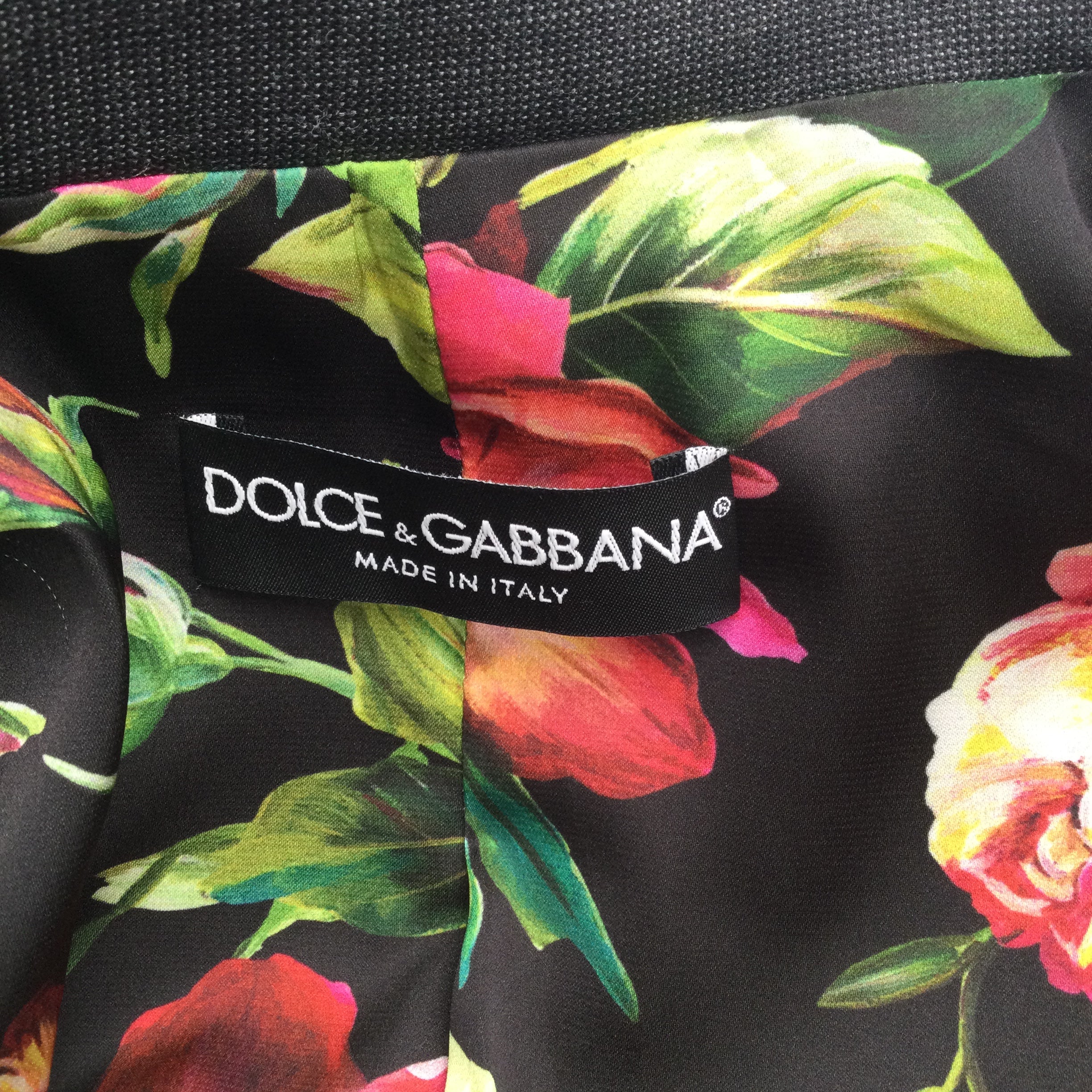 Dolce&Gabbana Charcoal Grey Wool Blazer