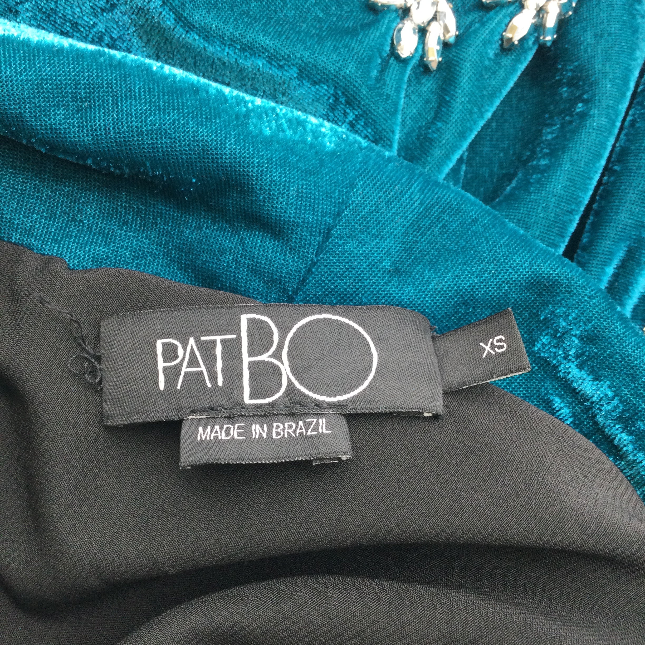 PatBO Teal Embellished Velvet Jacket