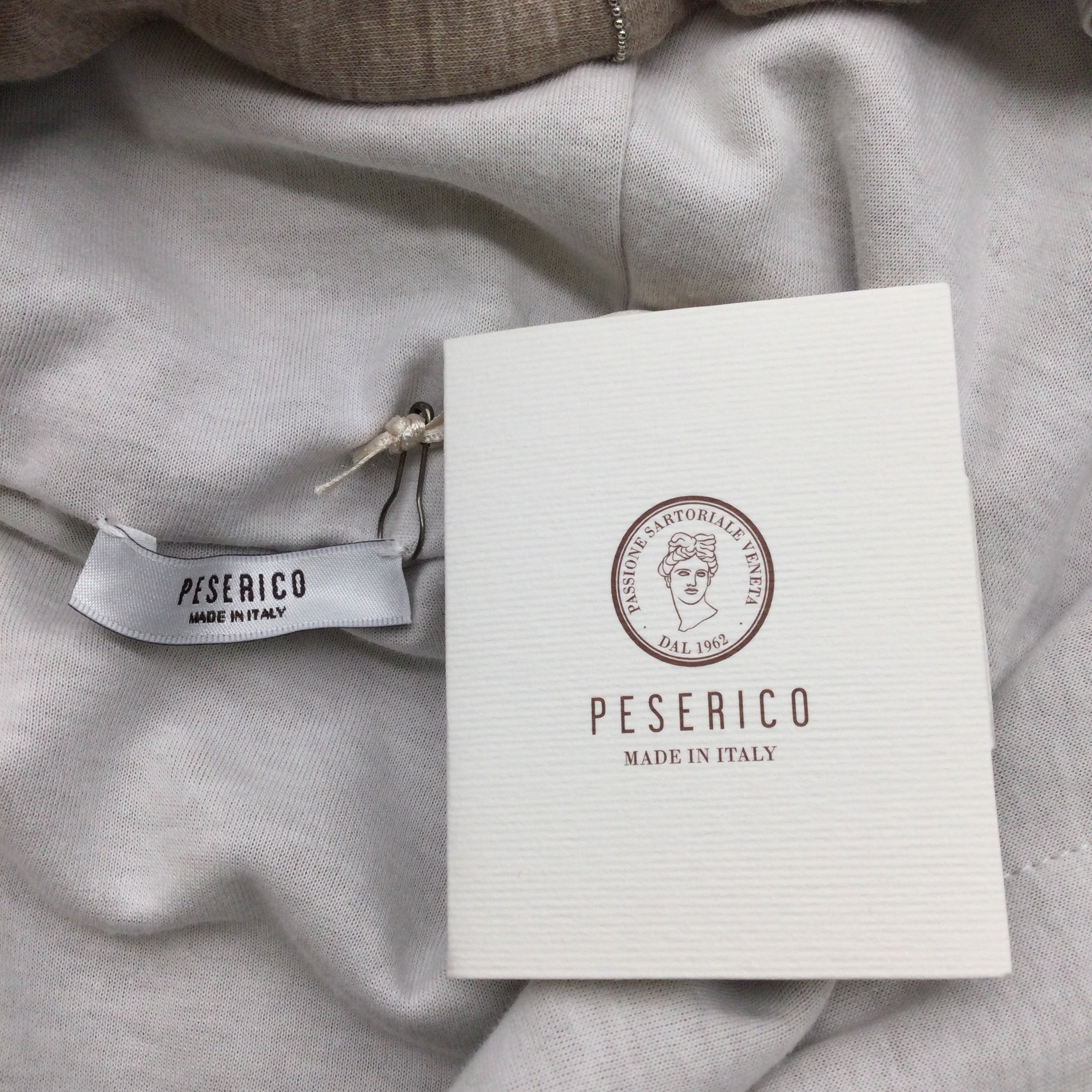 Peserico Tan Short Sleeved Cotton Full Zip Jacket