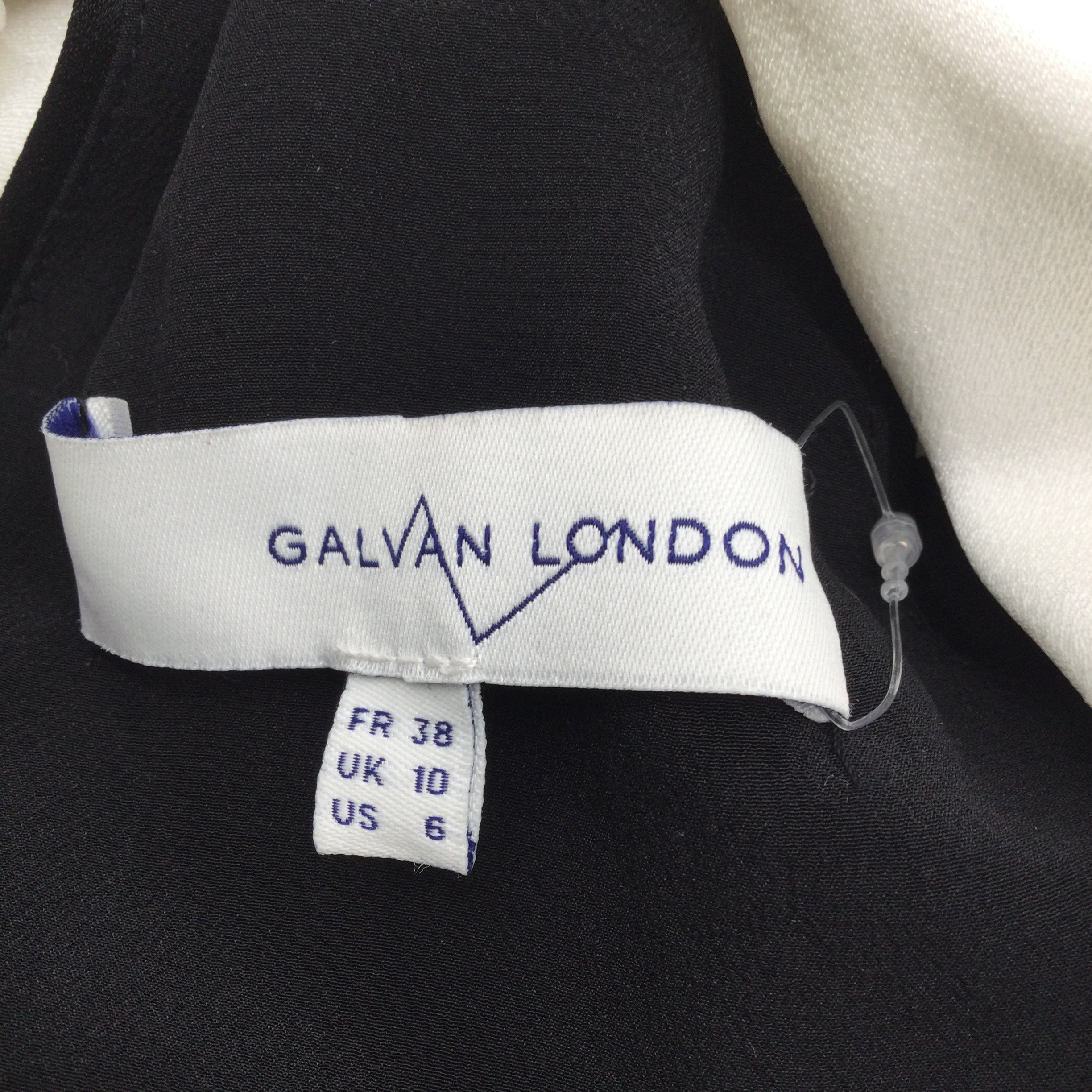 Galvan London Black / Ivory Sleeveless Crepe Blouse