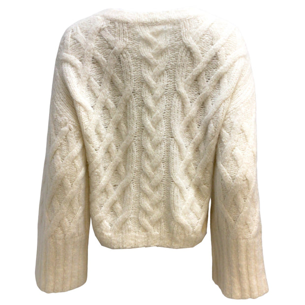 ウェッブ宇宙望遠鏡 hella cable knit pullover - ivory - agenergia