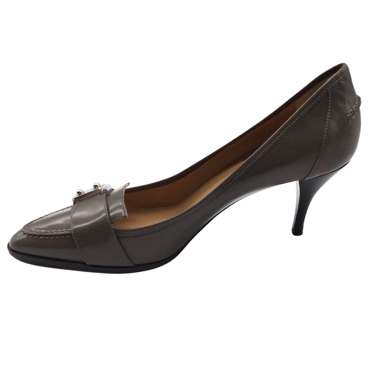 Hermès Taupe Leather Pumps – Roundabout Resale Couture