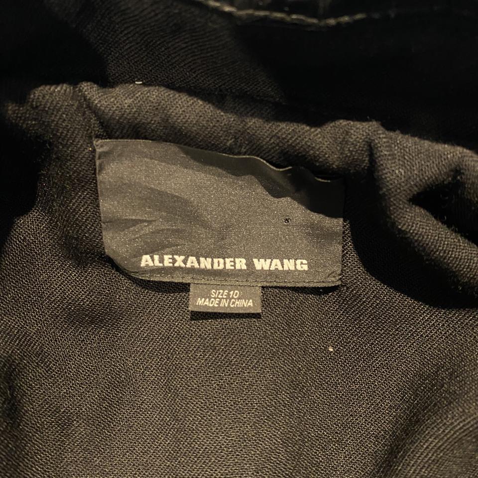 Alexander Wang Black Wrap Tie Coat