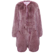 Nina Ricci Rose/Purple Fox Zip Coat