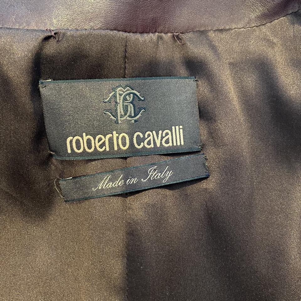 Roberto Cavalli Burgundy Stiching Jacket