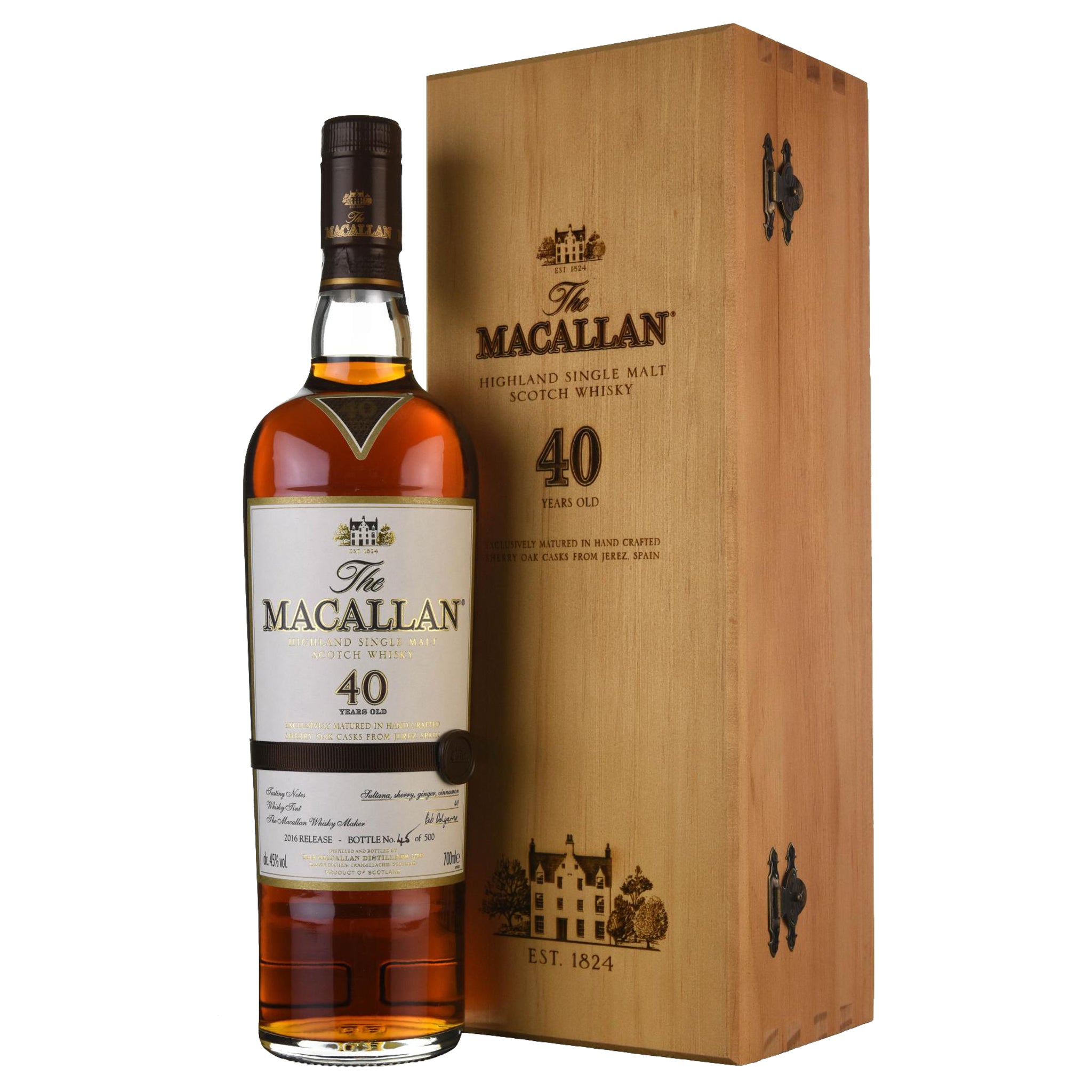 Macallan 40 Years Sherry Oak 2016 Release The Whisky Shop Singapore