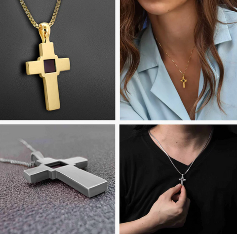 Christian Cross Necklace with the Nano Bible