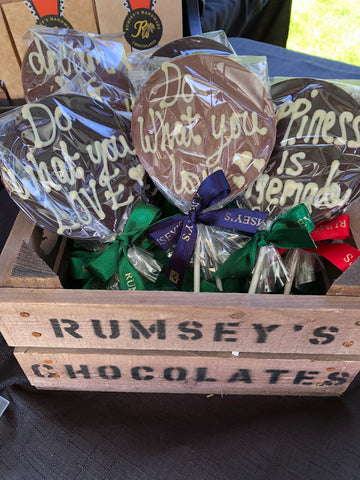 Corporate Chocolate Gifts UK Handmade Fresh UK Personalised Company Custom Message Business Logo Hand Wrapped Rumseys