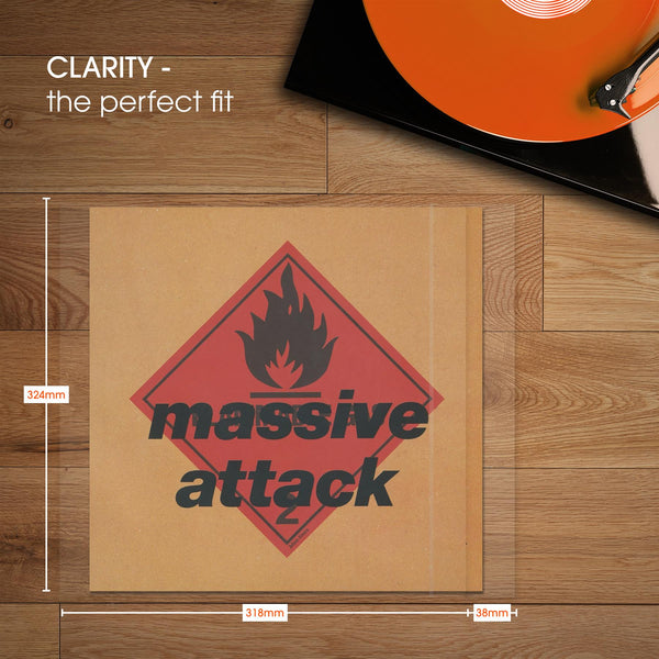 Clarity 12 Inch Resealable Vinyl Record Sleeves - For Triple 12