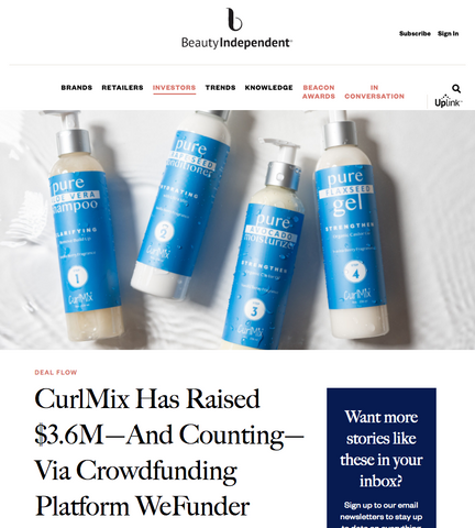 Beauty Independent CurlMix Post Equity Crowdfund with CurlMix