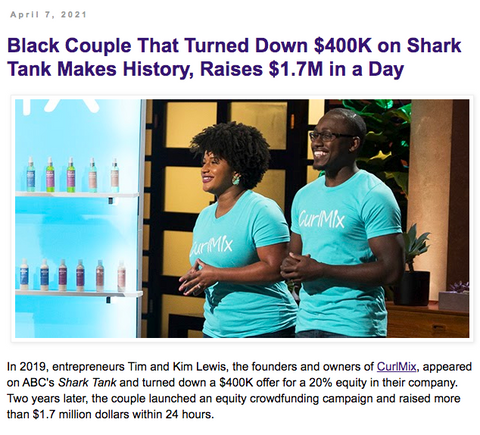 Black Business Equity Crowdfund CurlMix