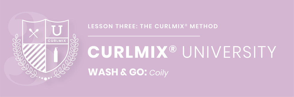 CurlMix University Wash and Go on Coily Hair