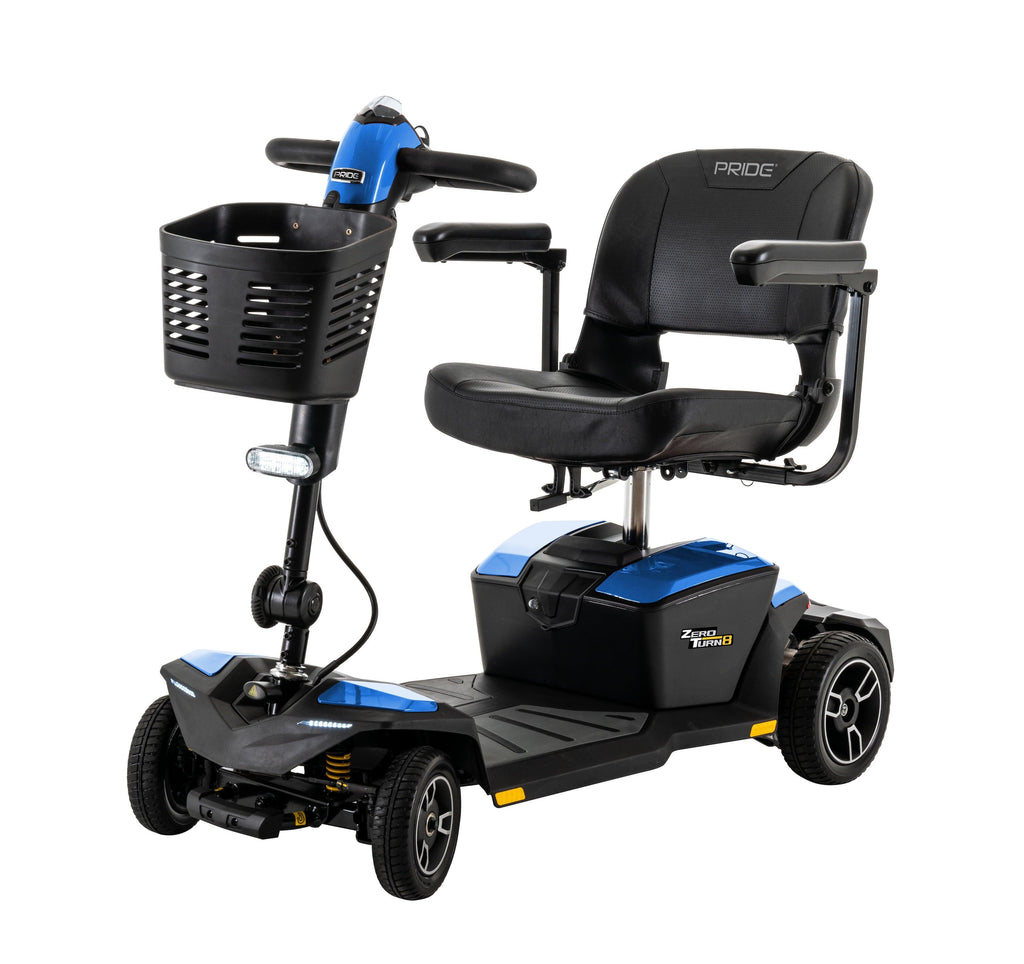 New Pride Mobility Jazzy Zero Turn 8 4-Wheel Full Mobility Scooter –  Mobility Equipment for Less