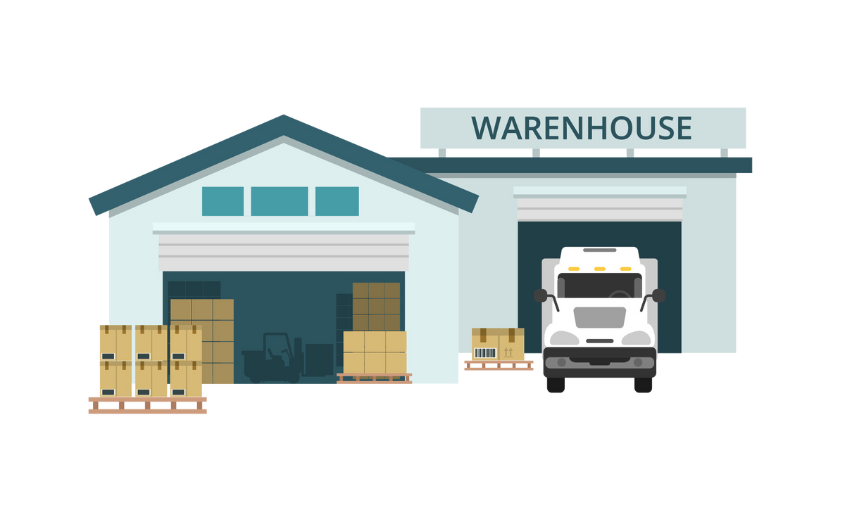 warehouse and truck