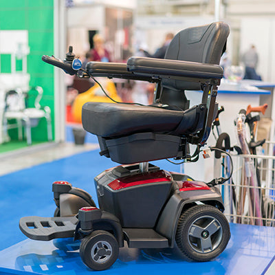 power wheelchair isolated