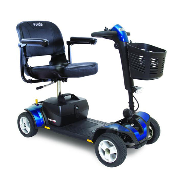 blue 4-wheel portable scooter