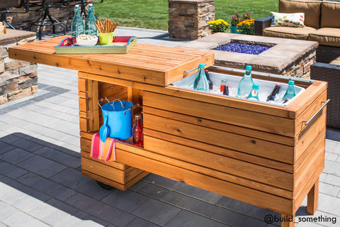 Garden DIY Sliding Drinks Bar