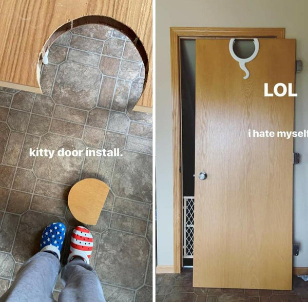 cat door diy fail