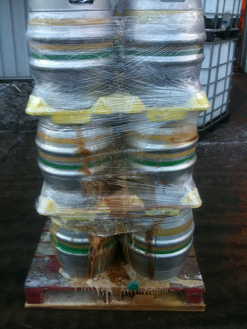 Frozen pallet of beer