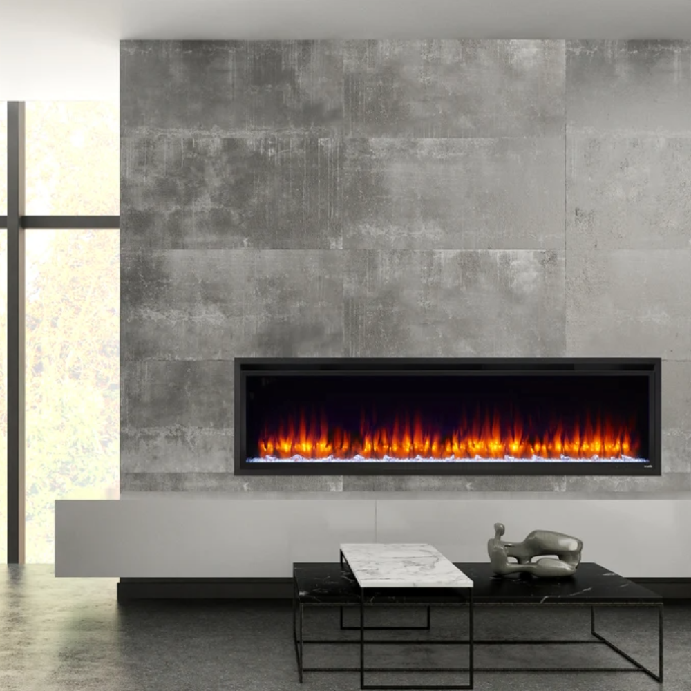 SimpliFire Allusion Platinum 72 Linear Electric Fireplace