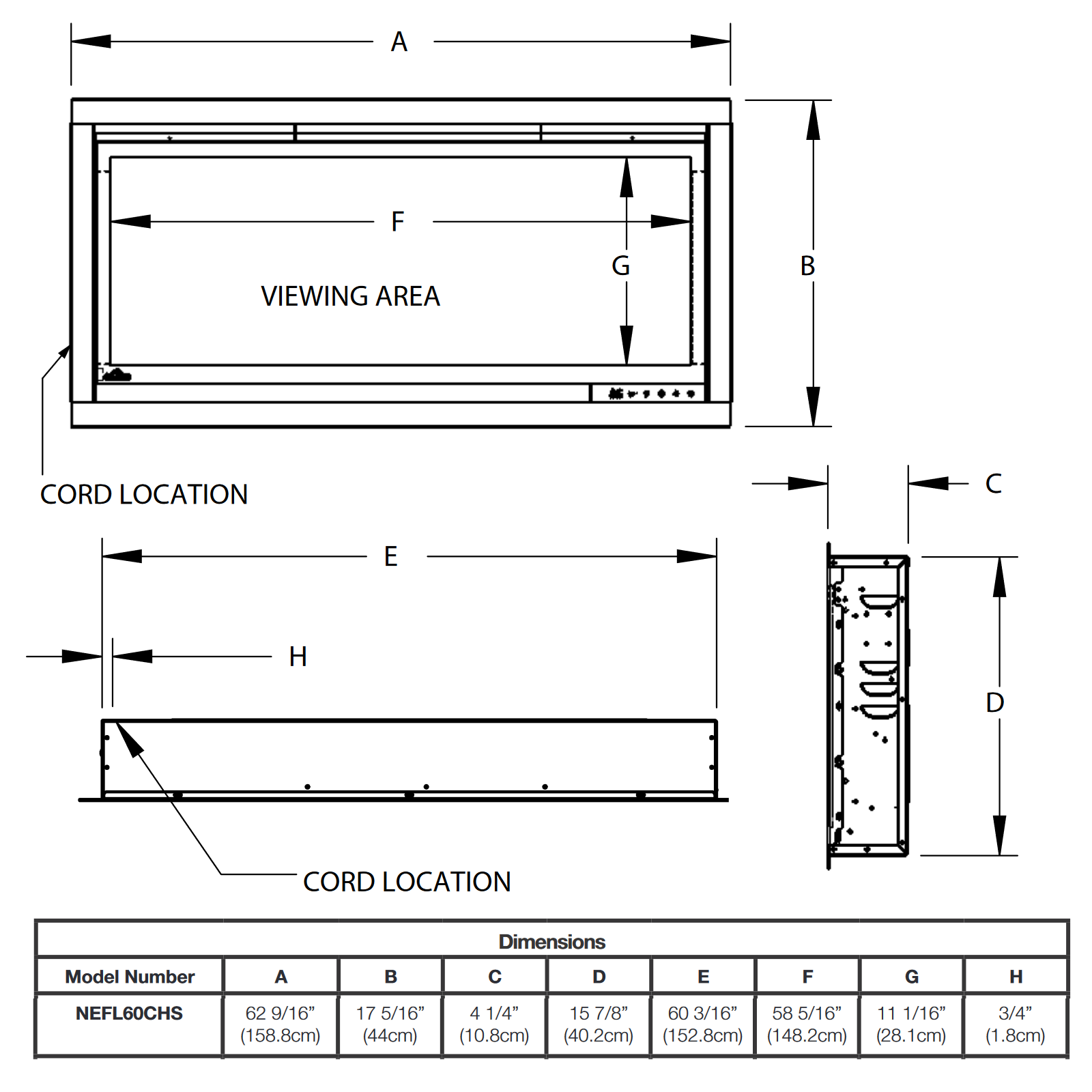 NEFL60 Technical Drawing 1