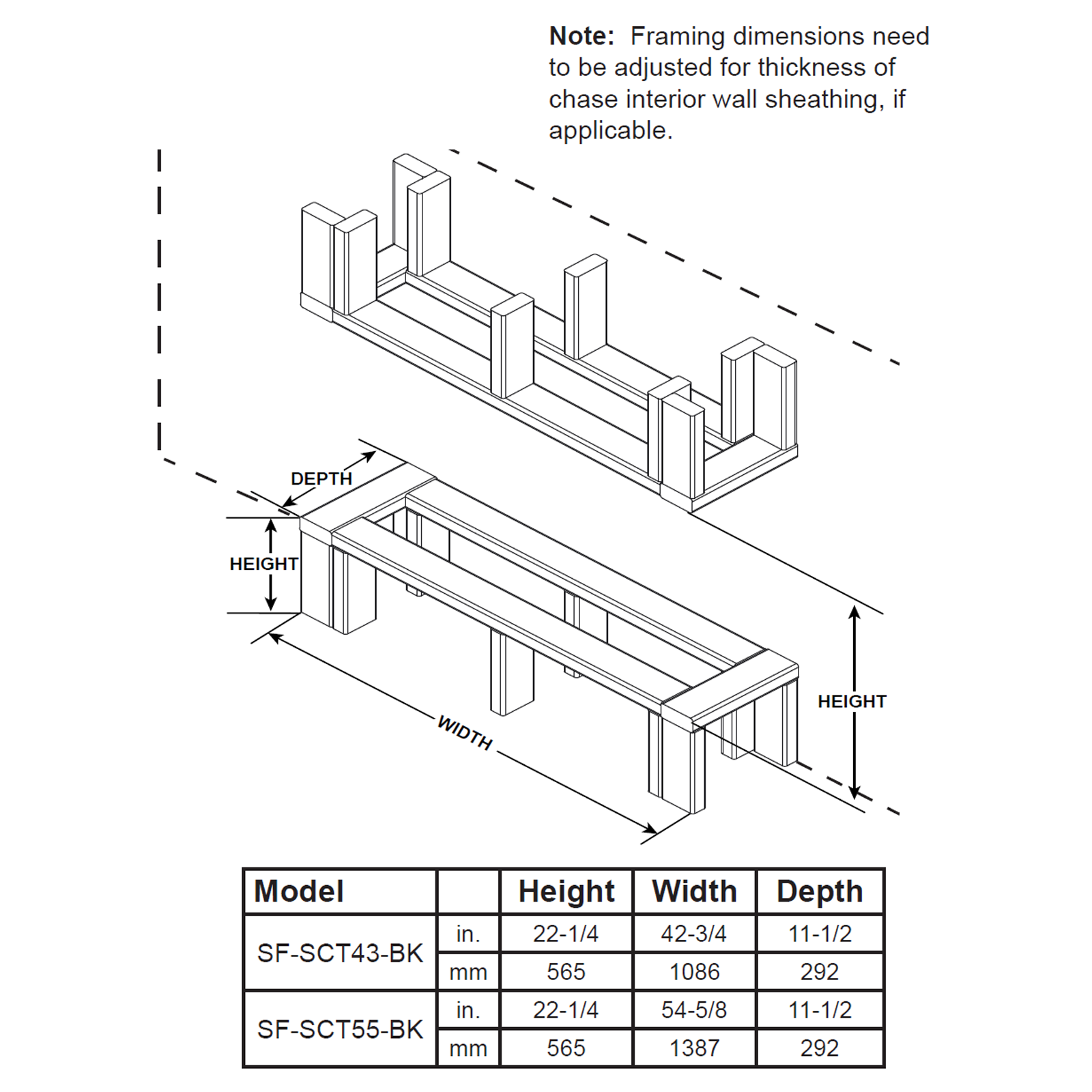 SF-SCT43 Technical Drawing 2