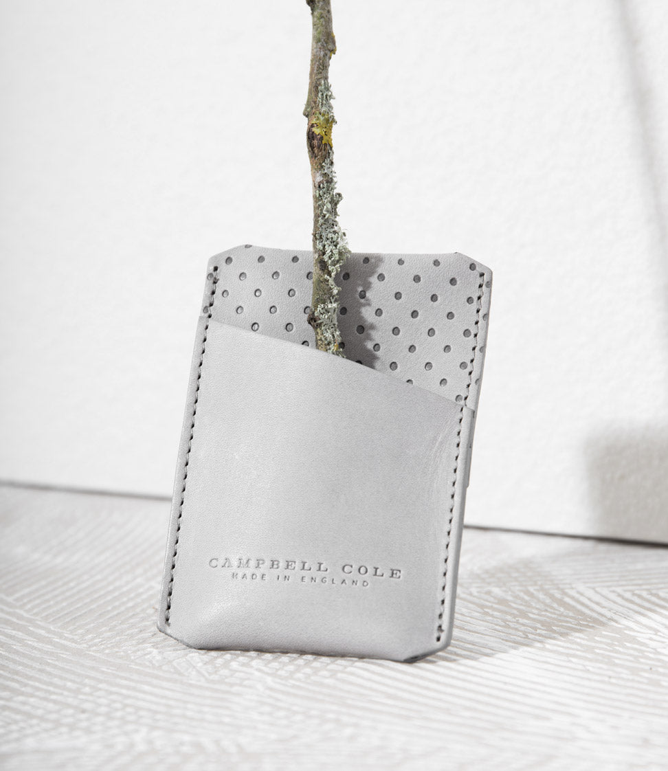 SIMPLE, MINIMAL CAMPBELL COLE CARD HOLDER WITH EMBOSS DETAIL