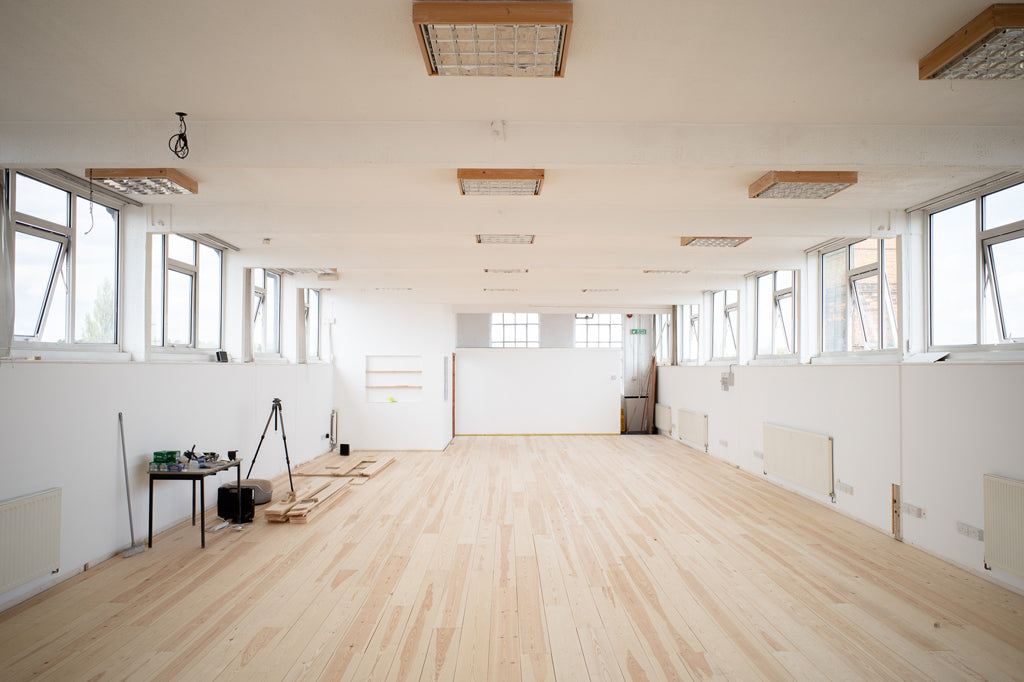Studio floor - how to lay a large wooden floor cheaply
